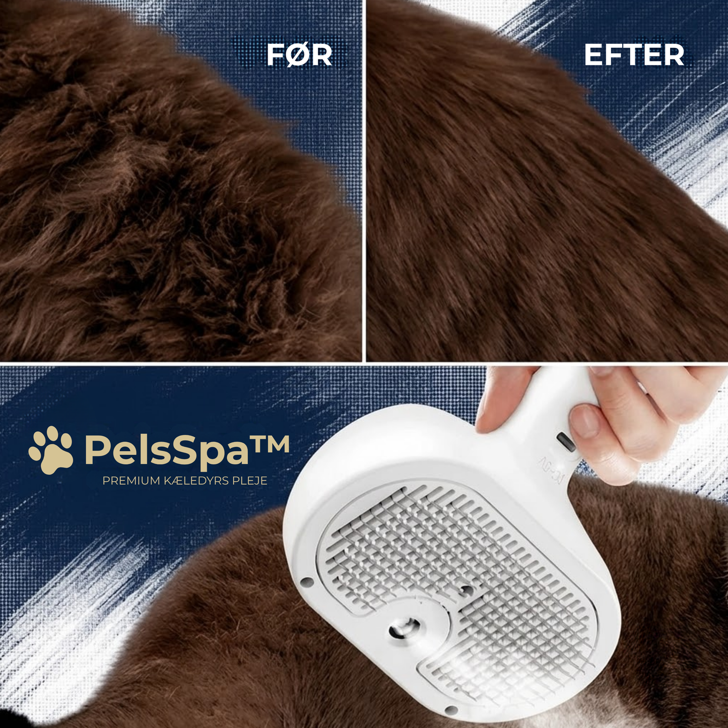 PelsSpa™ | Professionel pelsplejebørste til kæledyr