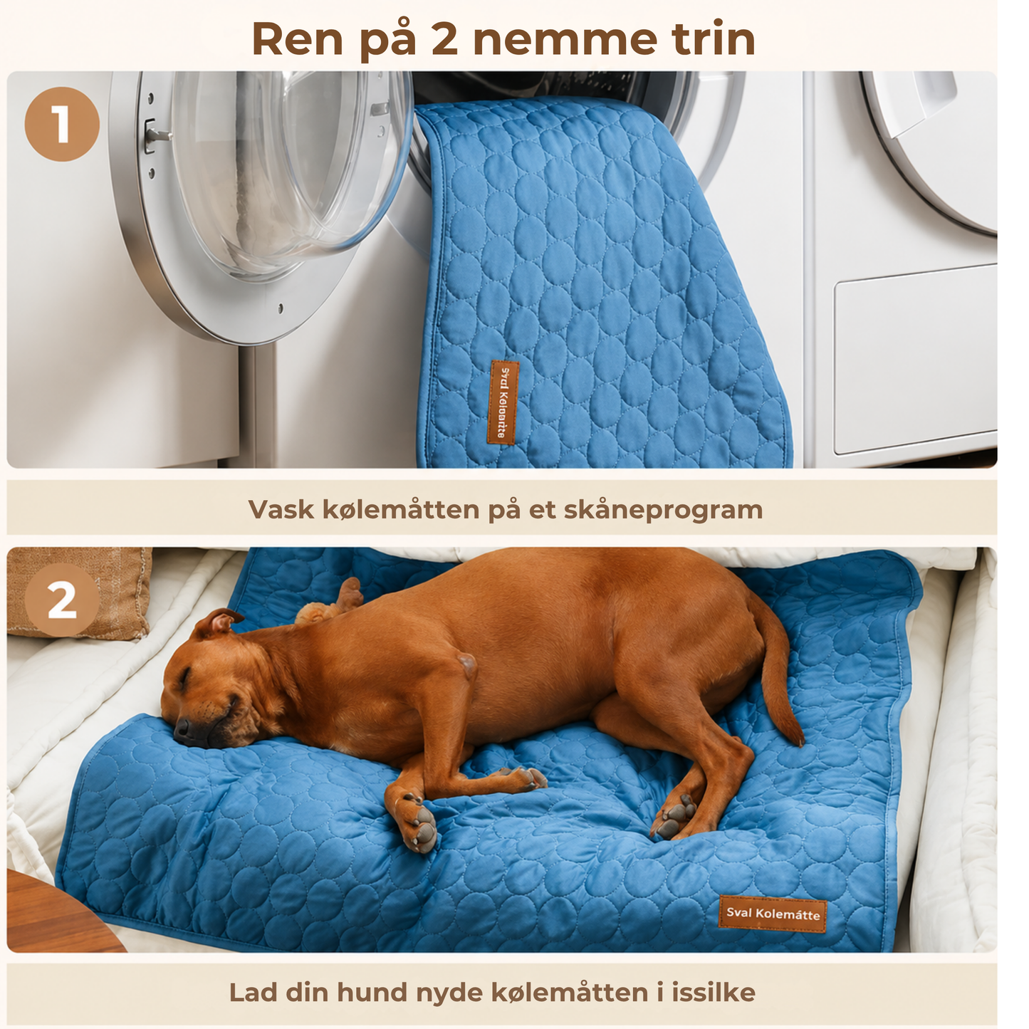 Sval Kølemåtte | Giv din hund et køligt fristed hele sommeren | 1+1 GRATIS