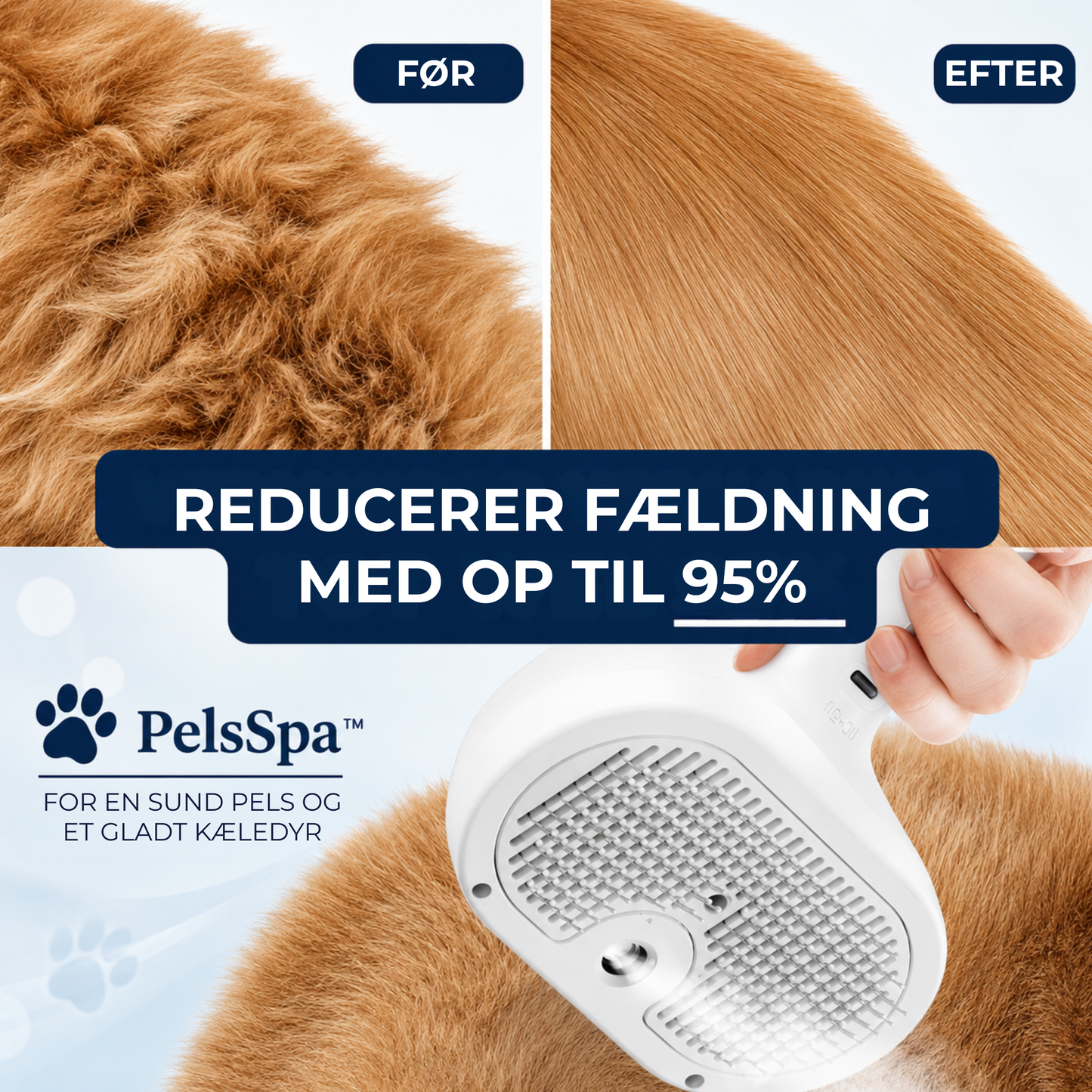 PelsSpa™ | Professionel pelsplejebørste til kæledyr