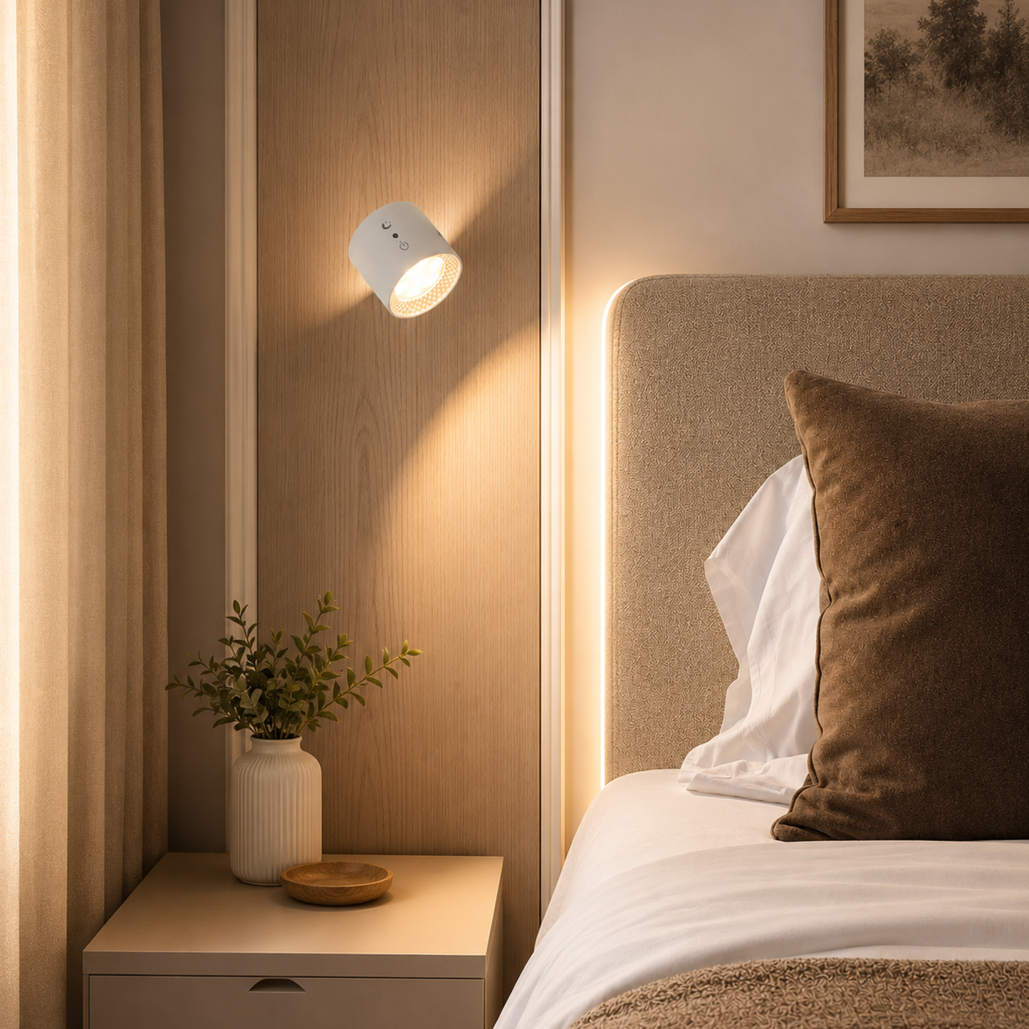 AuraLume™ | Trådløs Væglampe til din ro og hygge