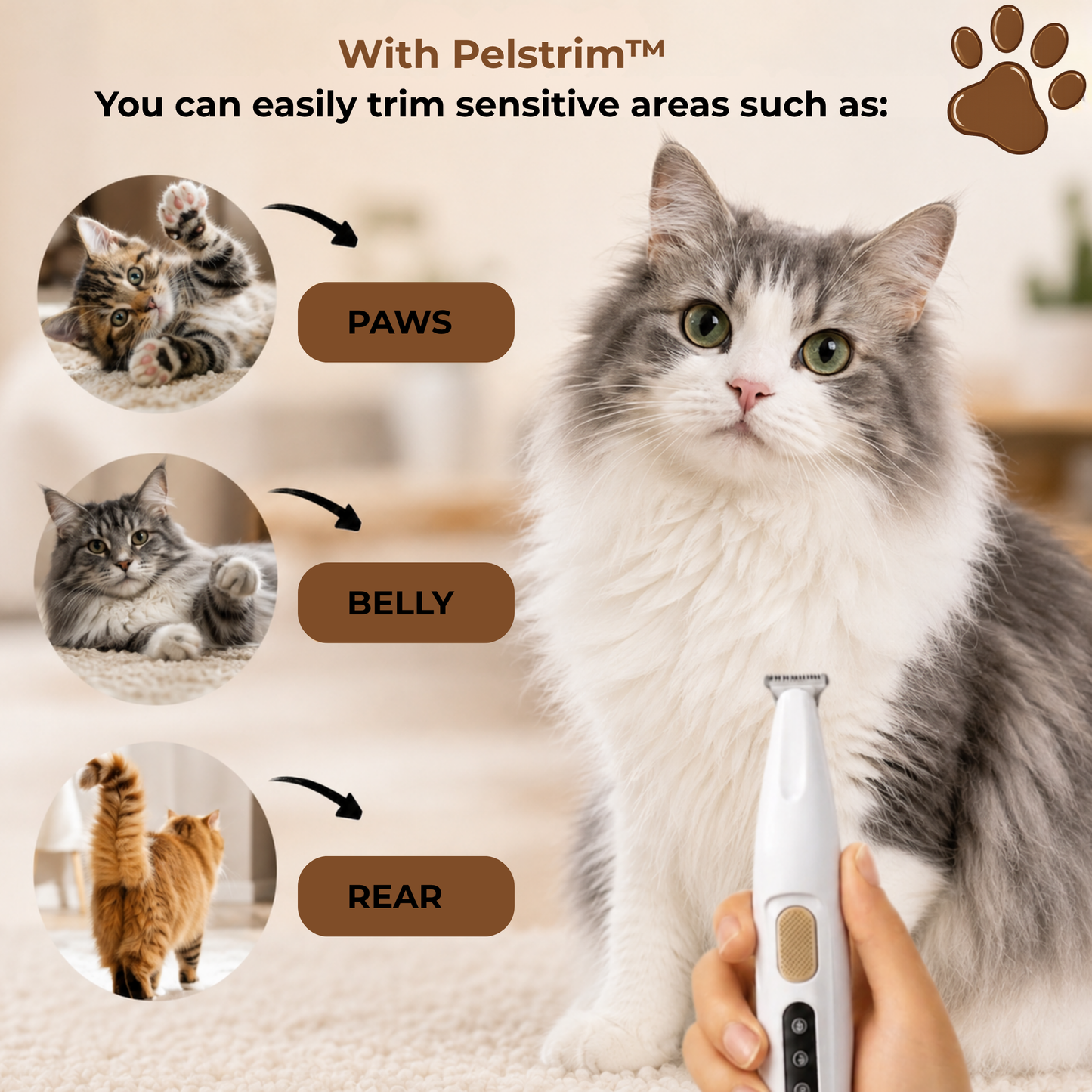 Pelstrim™ fur trimmer | Say Goodbye to Painful Mats—Gentle, Stress-Free Grooming Starts Here