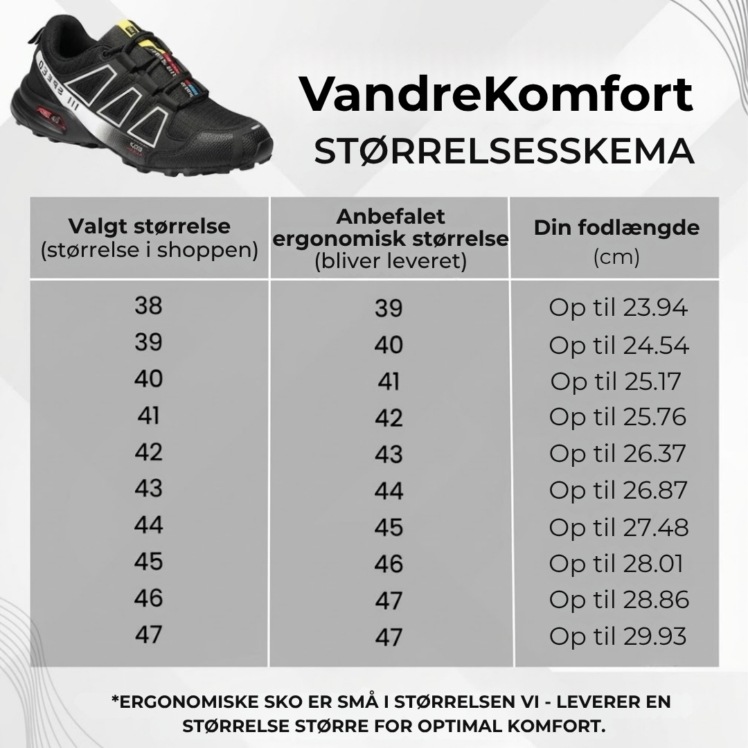 VandreKomfort | Endelig en sko, der kombinerer komfort, støtte og stil – hele dagen lang