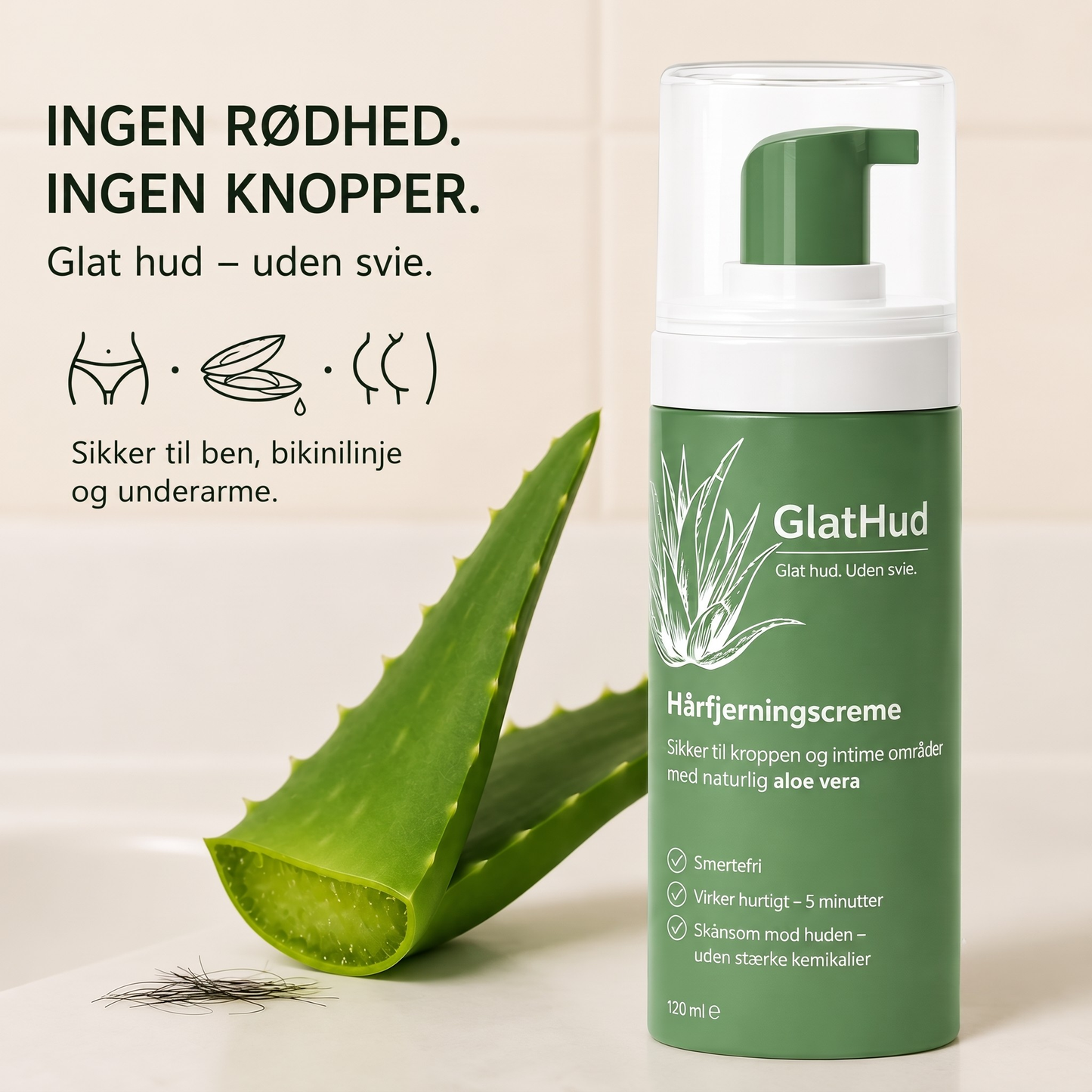 GlatHud | Eliminerer Barberbrand, Bumser Og Indgroede Hår Med 95% På Blot 7 Dage