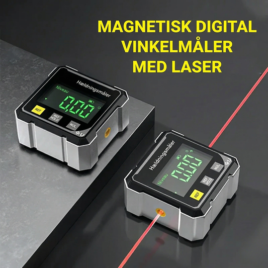 RAK Precision: Digital vinkelmåler med dobbelt laser og magnetbeslag