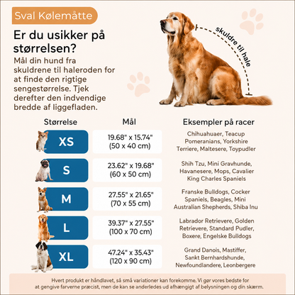 Sval Kølemåtte | Giv din hund et køligt fristed hele sommeren | 1+1 GRATIS