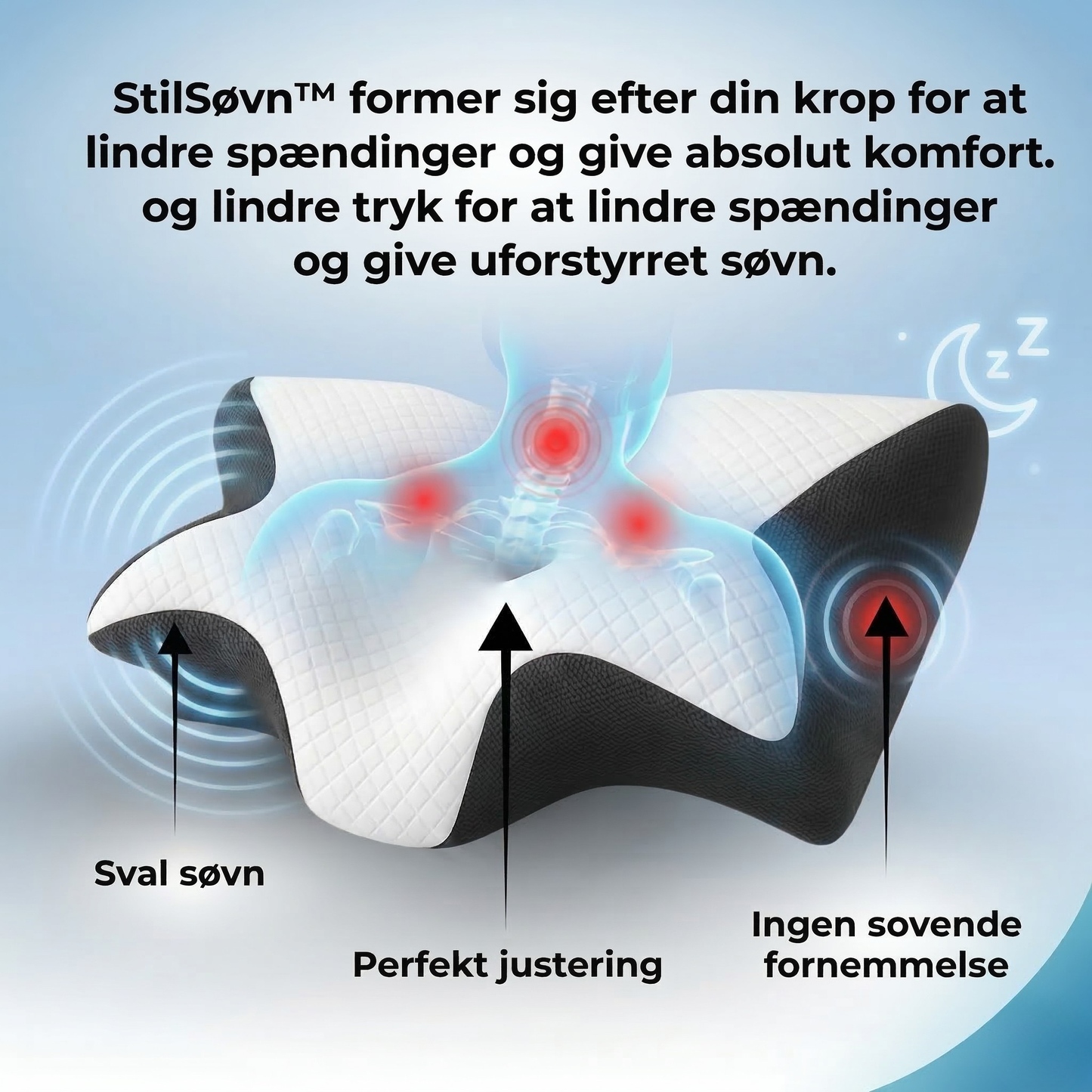 StilSøvn™ Ergonomisk Nakkepude (+ gratis pudebetræk & e-bog)